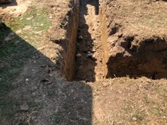 Footings to the required depth