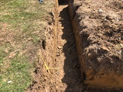 Footings to the required depth
